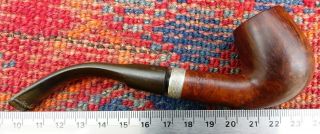James Upshall root briar pipe with sterling silver band 6