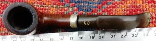 James Upshall root briar pipe with sterling silver band 7