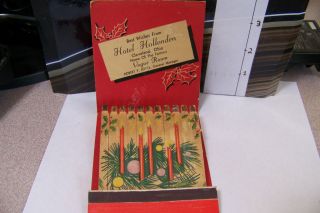 Rare Vintage Matchbook Cover L2 Season ' s Greeting Ohio Christmas Cleveland Fea 3