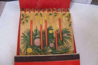 Rare Vintage Matchbook Cover L2 Season ' s Greeting Ohio Christmas Cleveland Fea 4