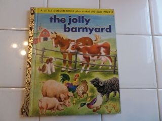 The Jolly Barnyard,  A Little Golden Book,  1950 (no Puzzle; Vintage Children 