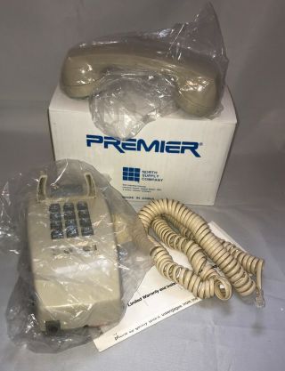 Premier 2554 Wall - Mount Telephone Tone Dial W/ Volume Control Ash Old Stock