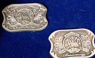 Smith Wesson Gun Sterling Pewter Academy Belt Buckle 1994 25th Anniversary