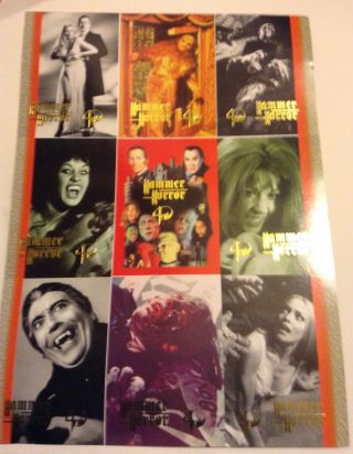 Collectable Hammer Horror Uncut Sheet 40th Anniversary Gold Foil - Enhanced