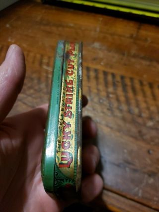 LUCKY STRIKE POCKET TOBACCO TIN VERY EARLY VERSION R.  A.  PATTERSON CO. 3