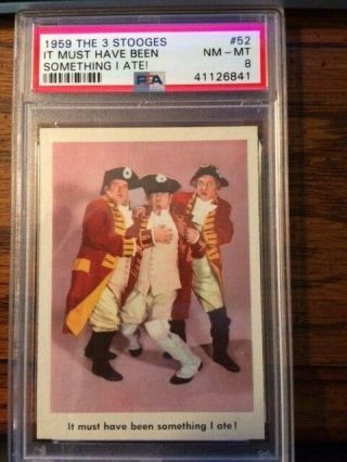 1959 The 3 Stooges 52 It Must Have Been Something I Ate Psa 8 " Look "