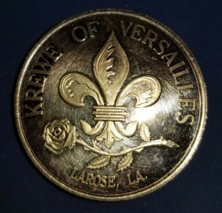 Versailles 1977, .  999 Fine Silver Larose,  Louisiana Mardi Gras Doubloo