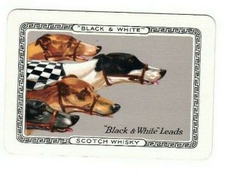 1 Wide Playing Swap Card Brewery Black & White Scotch Whisky Greyhound Dogs 2