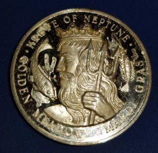 Neptune 1973, .  999 Fine Silver Golden Meadow,  Louisiana Mardi Gras Dou