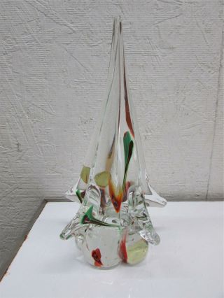 Vintage Italian Murano Art Glass Christmas Tree 8.  5 " Italy