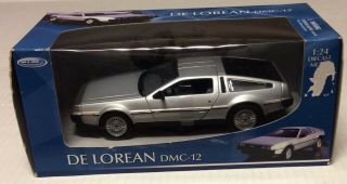 Welly Delorean Dmc - 12 1:24 Scale Die - Cast Metal Sports Car And