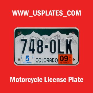 Colorado Motorcycle License Plate Tag Bike Harley Davidson Cycle Current One