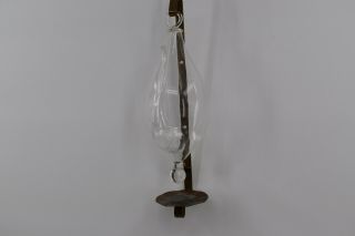 Vintage,  Pilgrim (?) Hand Blown Glass Barometer With Brass And Copper Wall Mount