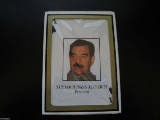 Saddam Hussein & Friends Al - Tikriti Plastic Coated Gemaco Playing Cards