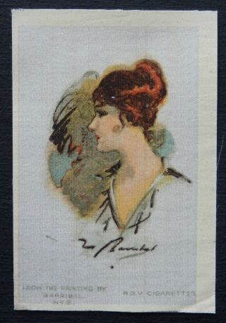 Beauties Modern Paintings Silk Card Issued In 1910 Quilt Patch Block