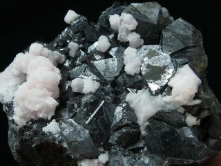 Alabandite Twin Crystal Cluster,  Uchucchacua Mine PERU 5