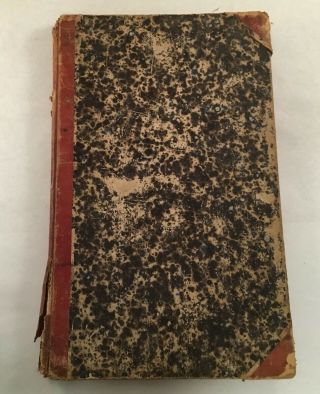 Antique Victorian Ledger Account Book Filled With Scraps Paper Ephemera 1