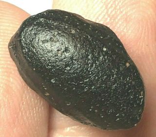Australite 3: Australian Tektite From Meteorite Impact,  Oval With S Rim & Wave