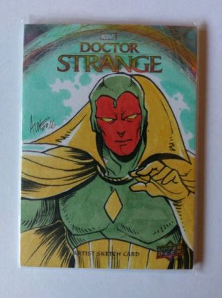 Doctor Dr Strange Upper Deck 2016 Artist Sketch Trading Card By Irma Ahmed