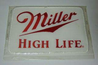 8 " Large Vintage 1970s Miller High Life Beer Advertising Uniform Jacket Patch