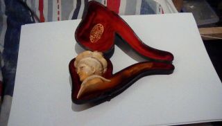 Antique 1905 Made In Dundee R.  Kennedy Pipe Of A Carved Lady