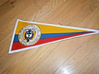 Vintage Pennant - Republic Of Columbia / Republica De Colombia