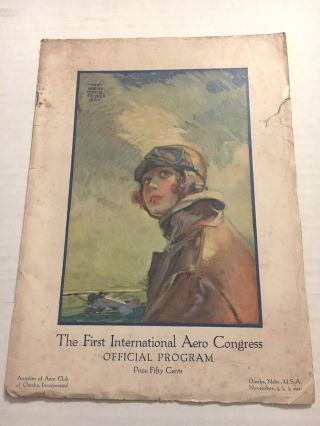 First International Aero Congress Official Program Omaha Nb Nov 23,  4,  5,  1921