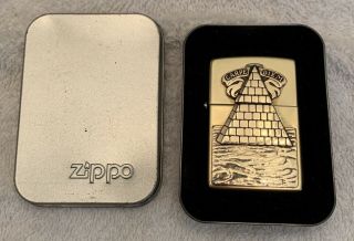 Zippo Lighter,  Barrett Smythe Brass Surprise Carpe Diem Pyramid, 3