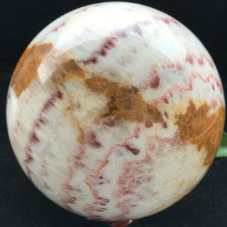 Natural Rhodochrosite Quartz Crystal Ball Polished Specimen Reiki Heal 1155ga657