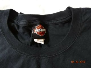 Harley Davidson T - Shirt Sioux Falls,  SD Sz L 100 Cotton Black 3