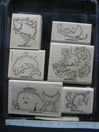 Silly Sealife - Stampin Up Rubber Stamp Set 2006