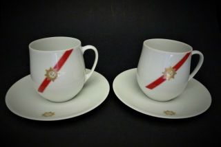Twa Airlines Rosenthal Royal Ambassador Cups & Saucers - Set Of 2