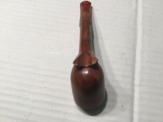Briar Pipe with Amber Stem 4 1/2” L,  1 3/4” Bowl Height 3