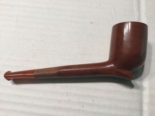 Briar Pipe with Amber Stem 4 1/2” L,  1 3/4” Bowl Height 5