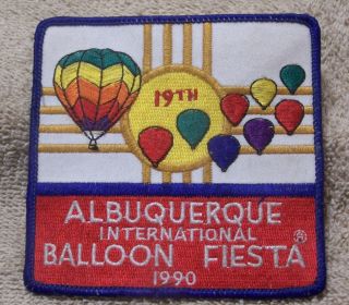1990 19th Albuquerque International Balloon Fiesta Balloon Patch