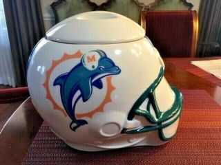 Phaltzgraff Miami Dolphins Football Helmet Cookie Jar