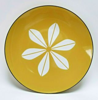 Mid Century Cathrineholm Lotus 12 " Enameled Serving Plate Gold Catherine Holm