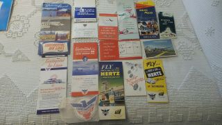 Vintage Continental Airlines Folder Decal,  Rental Car Stuff,  Map,  Pc,  Brochures