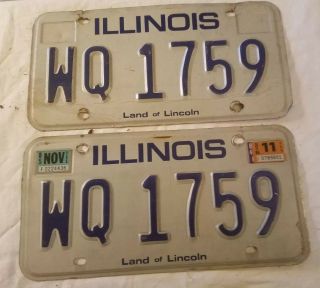 Vintage Barn Find Illinois Stamped Metal 1985 License Plate Land Of Lincoln