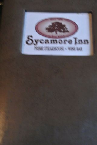 Rare Vtg Sycamore Inn Restaurant Menu Rancho Cucamonga,  Ca