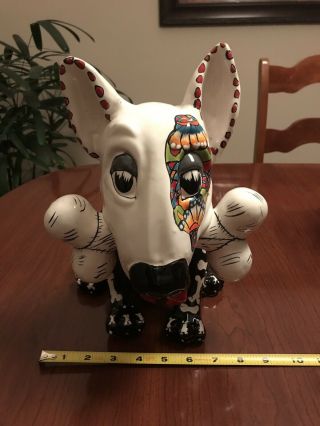 Talavera Bull Terrier - Handmade & Hand Painted Mexican Pottery