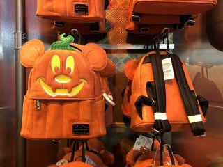 Disney Parks Halloween Mickey Mouse Pumpkin Backpack Loungefly Purse