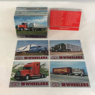 Eighteen 18 Wheelers Series 1 (bon Air/1994) Complete Trading Card Set (1 - 100)