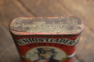 VINTAGE UNION LEADER REDI CUT TOBACCO TIN UNCLE SAM CAN UNITED STATES AMERICAN 8