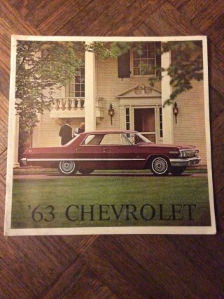 1963 Chevrolet Dealer Car Sales Brochure Impala Sport Bel Air Biscayne