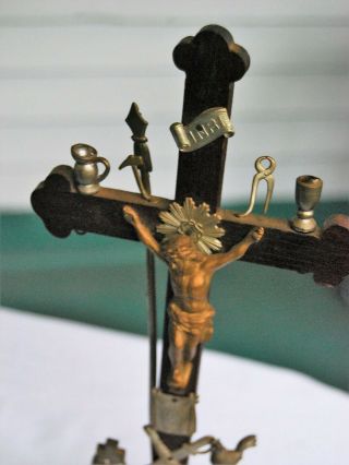 Antique crucifix with skull & cross bones 12 