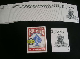 One Way Force Deck - Bicycle Playing Cards Red Joker Black & White