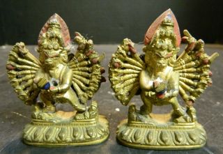Vintage Brass Hindu Kamadhenu Deity Incense Burner 2.  5 " X 1.  88 " X 1 " Vg