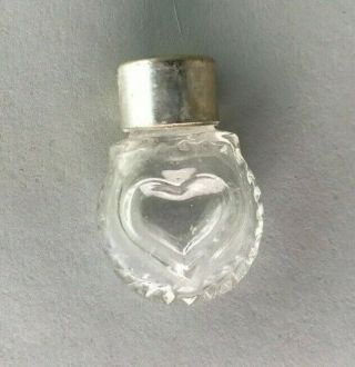 Vintage Nina Ricci Coeur Joie Lalique Mini Heart Miniature Perfume Bottle 3