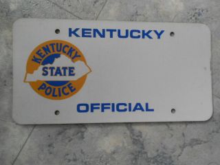 Ky Kentucky State Police Official Prototype Sample Flat License Plate Rare